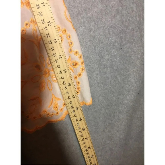 Womens NWT Cato Blouse Size 14/16 Orange White Boho Ruffle Tank Top Beachy - Picture 6 of 6